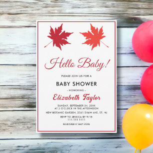 Elegant Rustic Fall Leaves Chic Fall Baby Shower Invitation