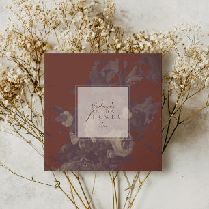 Elegant Rustic Floral Bridal Shower Terracotta Guest Book