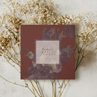 Elegant Rustic Floral Bridal Shower Terracotta Guest Book