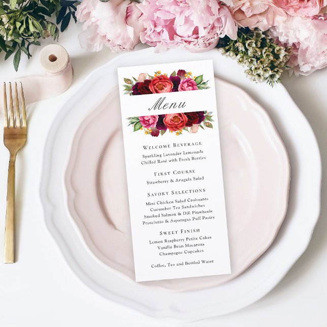 Elegant Rustic Floral Event Menu (Creator Uploaded)
