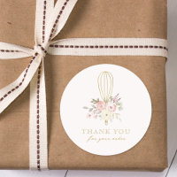 Elegant Rustic Floral Home Bakery Logo Thank You