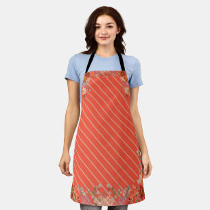 Elegant rustic floral kitchen apron