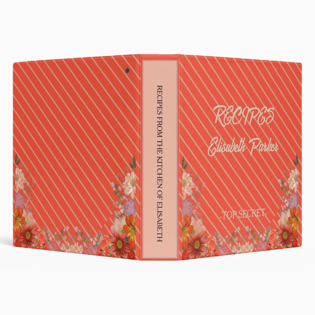 Elegant rustic floral kitchen binder (Background)