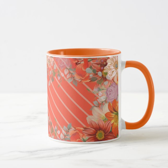 Elegant rustic floral mug (Right)