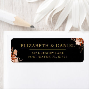 Elegant Rustic Floral Wedding Return Address
