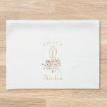 Elegant Rustic Floral Whisk Monogram Kitchen Towel<br><div class="desc">Custom-designed kitchen towel featuring elegant rustic floral whisk design with personalized name.</div>