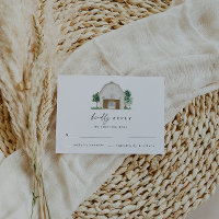 Elégant Rustic Grange Mariage Carte RSVP