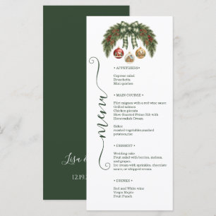 Elegant Rustic Holiday Weeding Menu