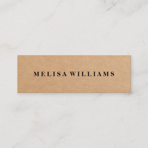 Elegant Rustic Kraft Mini Business Card