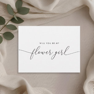 Elegant Rustic Lace Will You Be My Flower Girl Invitation Postcard