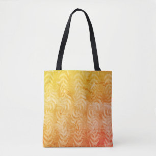 Elegant Rustic Metallic Colorful Leaf Pattern Tote Bag