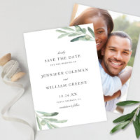 Elegant Rustic Olive Watercolor Wedding 