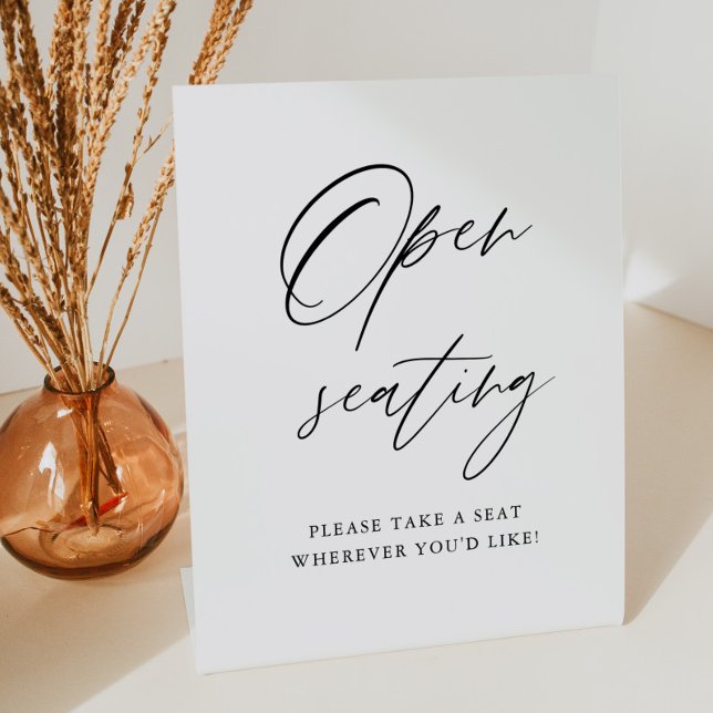 Elegant Rustic Open Seating Sign, Find Your Seat Pedestal Sign (Creator Uploaded)