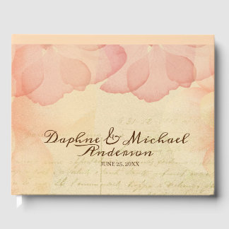 Elegant Rustic Pink Wedding Modern Simple Chic Guest Book