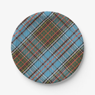 Elegant Rustic Plaid Anderson Classic Tartan Paper Plate