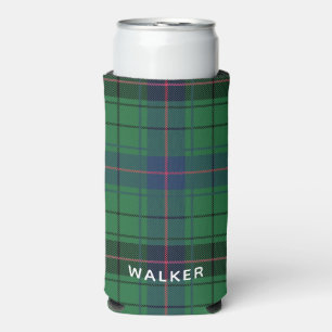 Elegant Rustic Plaid Davidson Tartan Seltzer Can Cooler