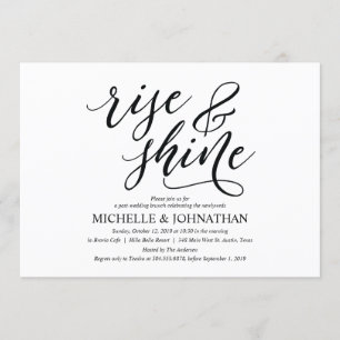 Elégant Rustic Post Mariage Brunch Invitation Card