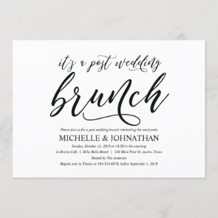 Elegant Rustic Post Wedding Brunch Invitation Card
