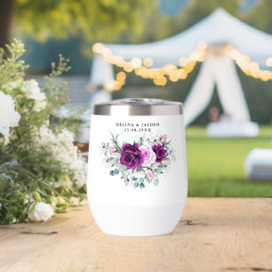 Elegant Rustic Purple Blush Geometric Wedding