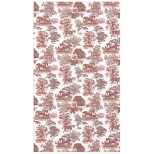 Elegant Rustic Red Horses Country Toile Tablecloth