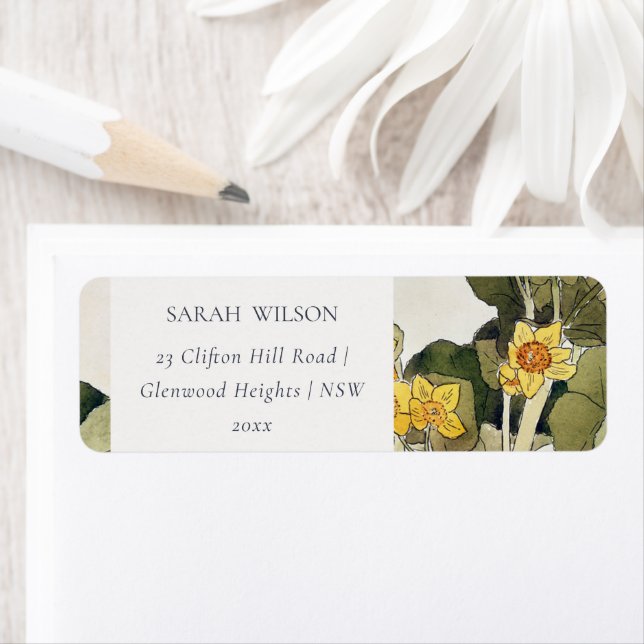 Elegant Rustic Rustic Yellow Daffodil Floral (Insitu)