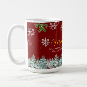 Elegant Rustic Style Gold Merry Christmas Coffee Mug