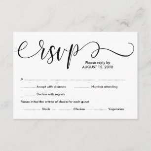 Elegant Rustic wedding RSVP card design v1
