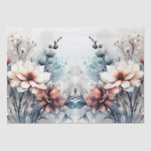Elegant Rustic Winter Vintage Inspired Floral  Tissue Paper
