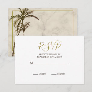 Elégant rustique Palm Tree Chic Wedding RSVP