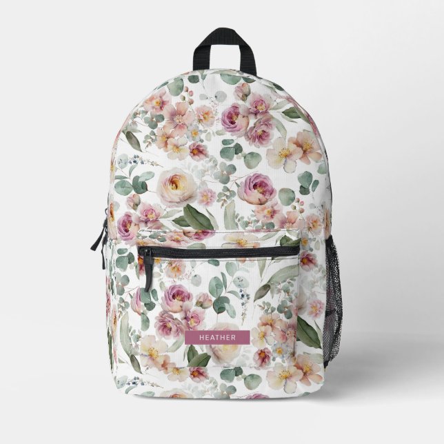 Élégant sac à dos floral (Recto)