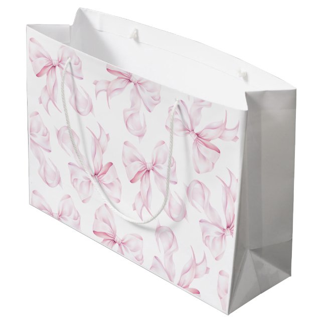 Élégant sac cadeau de boîte rose (Dos Angle)