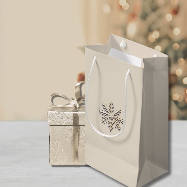 Élégant Sac cadeau de Flambeau de neige au champag (Créateur téléchargé)
