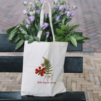Elégant Sac fourre-tout aux fleurs rouge et blanc