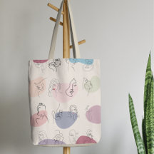 Élégant Sac fourre-tout d'art de la ligne féminine