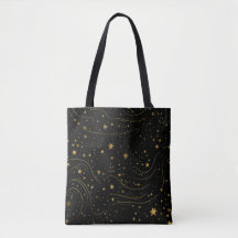 Elégant Sac fourre-tout de nuit Gold Starry