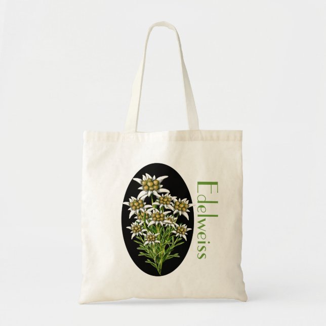 Élégant Sac fourre-tout Floral Edelweiss sur mesur (Devant)