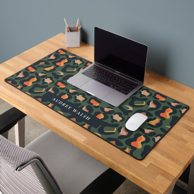 Elegant Safari Animal Skin Leopard spot Girly Desk Mat (Office 2)