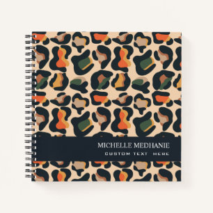 Elegant Safari Animal Skin Leopard spot MONOGRAM Notebook