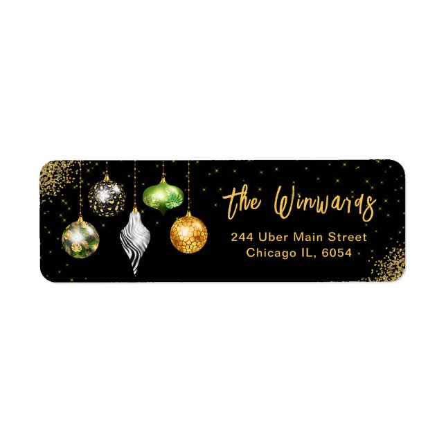 Elegant Safari Print Ornament Christmas (Front)