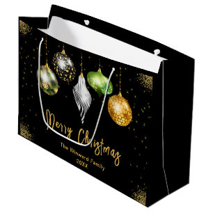 Elegant Safari Theme Ornament Christmas Large Gift Bag