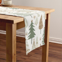 Elegant saga green Christmas Trees pattern