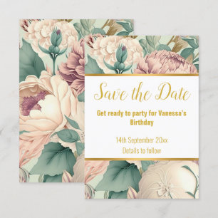ELEGANT SAGE FLORAL RESPONSE RSVP CARD