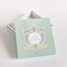 Elegant Sage Green and Gold Art Nouveau