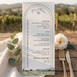 Elegant Sage Green Arch Minimalist Wedding Menu Ca<br><div class="desc">Designed for the modern couple with a refined aesthetic, this wedding menu card features a soft sand beige and cream-white colour palette paired with a clean geometric arch silhouette. The minimalist layout lets your menu content take centre stage, framed by elegant negative space and understated typography that feels both luxurious...</div>