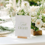 Elegant Sage Green & Beige Wedding Table Number<br><div class="desc">This elegant table number features a soft beige striped background with refined sage green serif typography and subtle script accents. Designed for garden weddings, refined receptions, and timeless outdoor celebrations. Coordinates with the “Iris” Wedding Invitation Collection — click the collection link on this page to find matching items like menus,...</div>