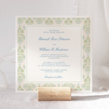 Elegant Sage Green & Blue Floral Wedding
