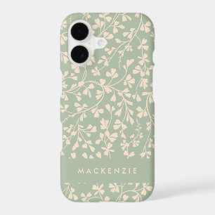 Elegant Sage Green Botanical Personalized