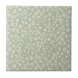 Elegant Sage Green Botanical Tile<br><div class="desc">Elegant Sage Green and Cream Botanical Pattern Tile..</div>