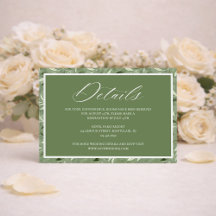 Elegant Sage Green Botanical Wedding Details