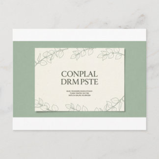 Elegant Sage Green Botanical Wedding Invitation - 